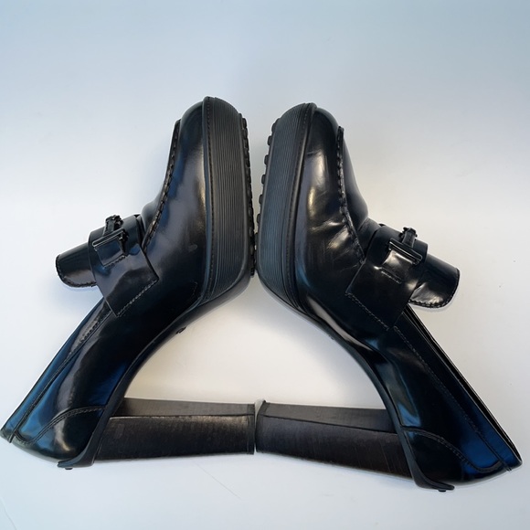 Authentic TOD’S Platform Heels ~ in Black Leather - Picture 11 of 16